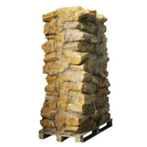 Wensauer Holz Kaminholz Erle kammergetrocknet 25 cm – 88 Netzsäcke (1,25 RM / 2,0 SRM, 525 kg) Brennholz gespalten