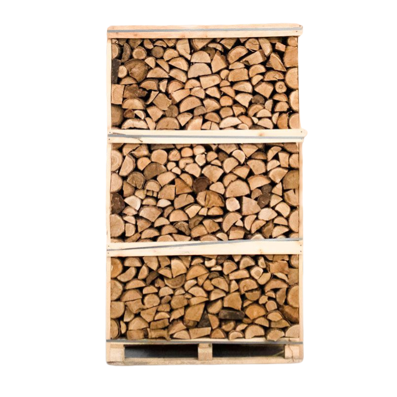 Kaminholz Eiche gespalten kammergetrocknet 25 cm – Palette 1,8 RM (2,6 SRM) Brennholz