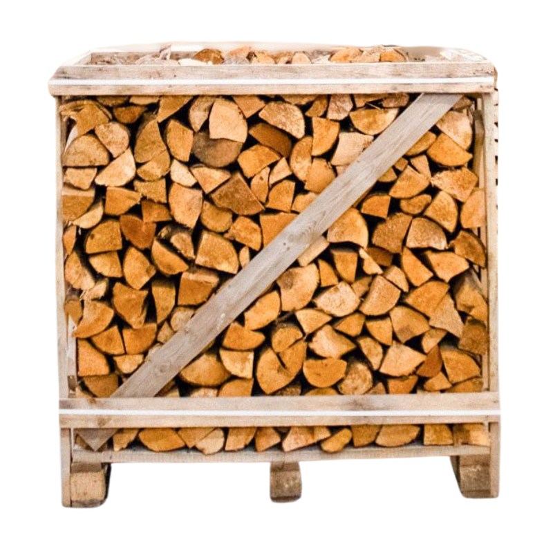 Wensauer Holz Kaminholz Erle kammergetrocknet 25 cm – Halbe Palette Brennholz gespalten – Image 2
