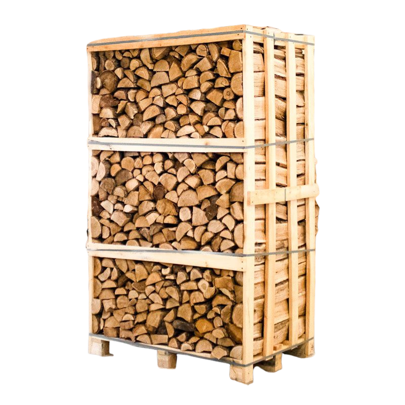 Kaminholz Eiche gespalten kammergetrocknet 25 cm – Palette 1,8 RM (2,6 SRM) Brennholz