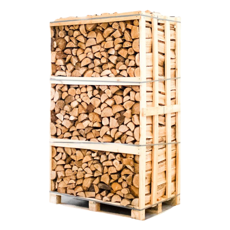 Kaminholz Eiche gespalten kammergetrocknet 25 cm – Palette 1,8 RM (2,6 SRM) Brennholz